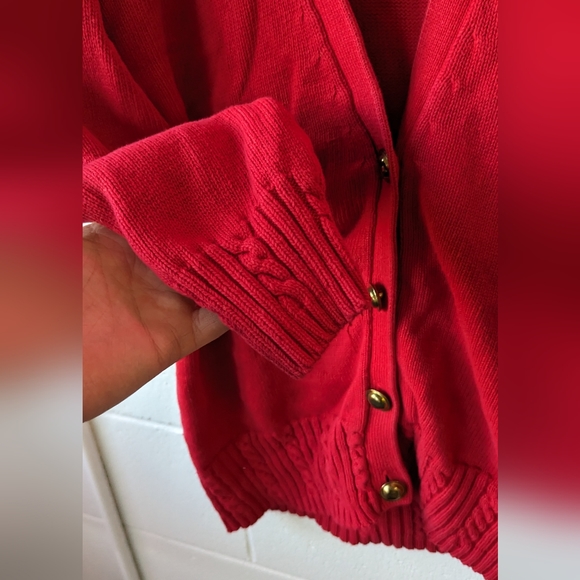 Red vintage cardigan - Size L - Picture 4 of 7